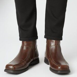 ALDO Men’s Thinsulate Insulated Dark Brown Leather Side-Zip Ankle Boots Size 10